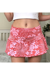 Indie Cute Pink Mini Skirt